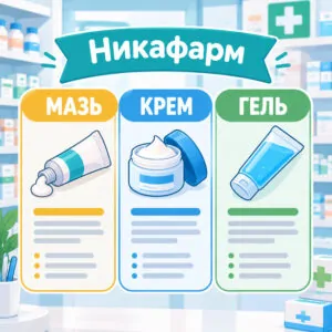 Мазь, крем, гель. Когда что? (шпаргалка)